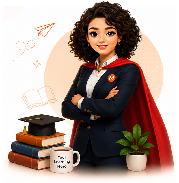 Mia learning hero illustration